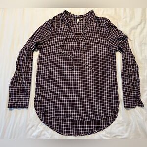 Cute Maroon & Blue Flannel